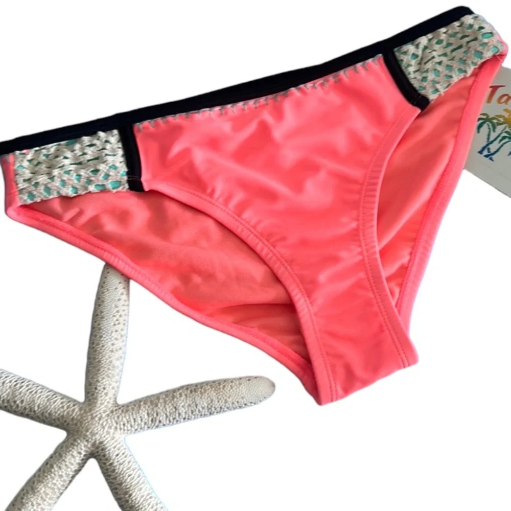 Coral Peach Smoothie Swimwear Bikini Bottom - Picture 7 of 9